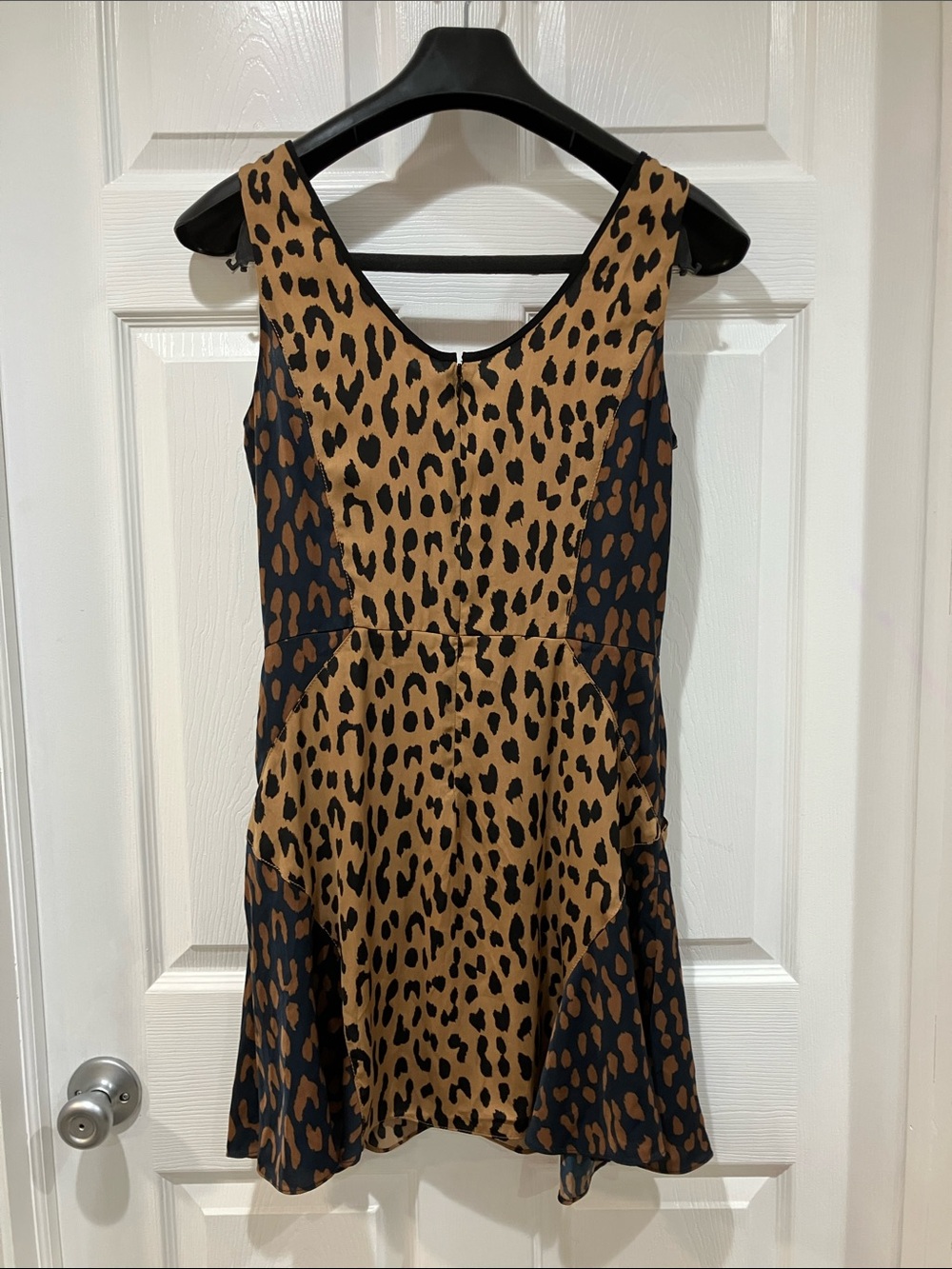 RACHEL Rachel Roy Tan and Black Leopard Print Mini Dress - Picture 4 of 5